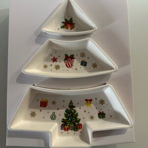 🆕Easy life Christmas appetiser set with 3 bowls in bamboo tray